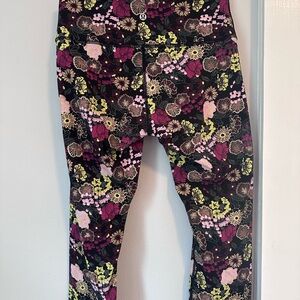 lululemon athletica Kids Floral Leggings - Black, Pink, Yellow